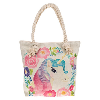 Tote Bag Floral Unicorn